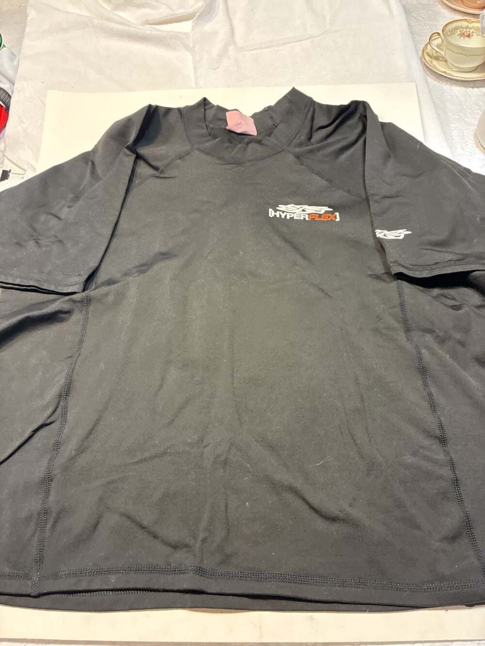 Hyperflex Polyolefin and Spandex Short Sleeve Athletic Base Layer T-Shirt